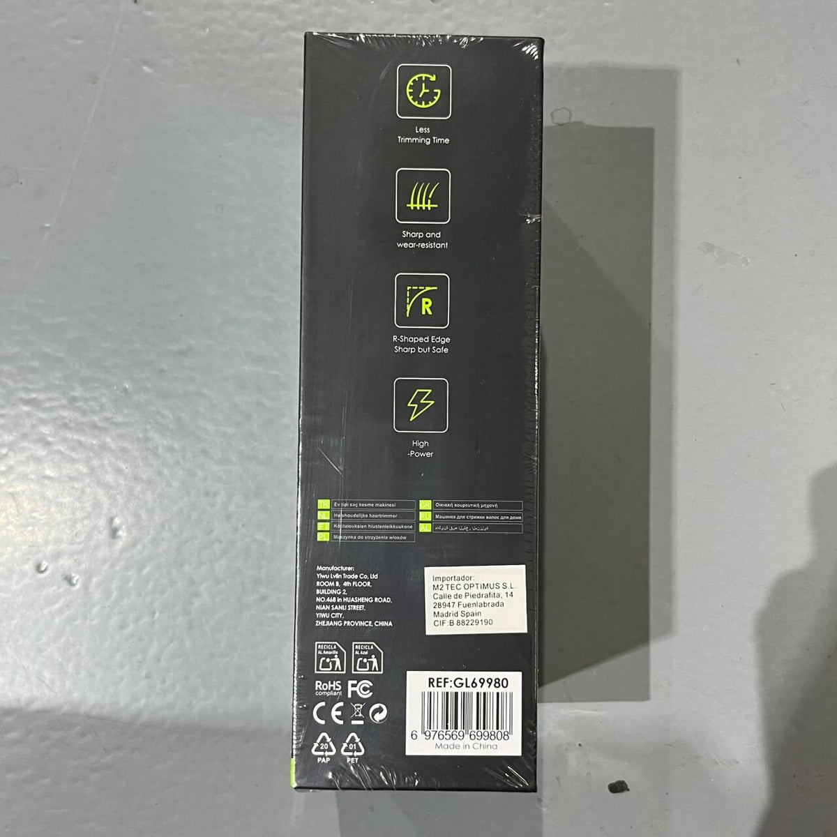 Máquina cortapelo profesional con batería de 2000 mAh