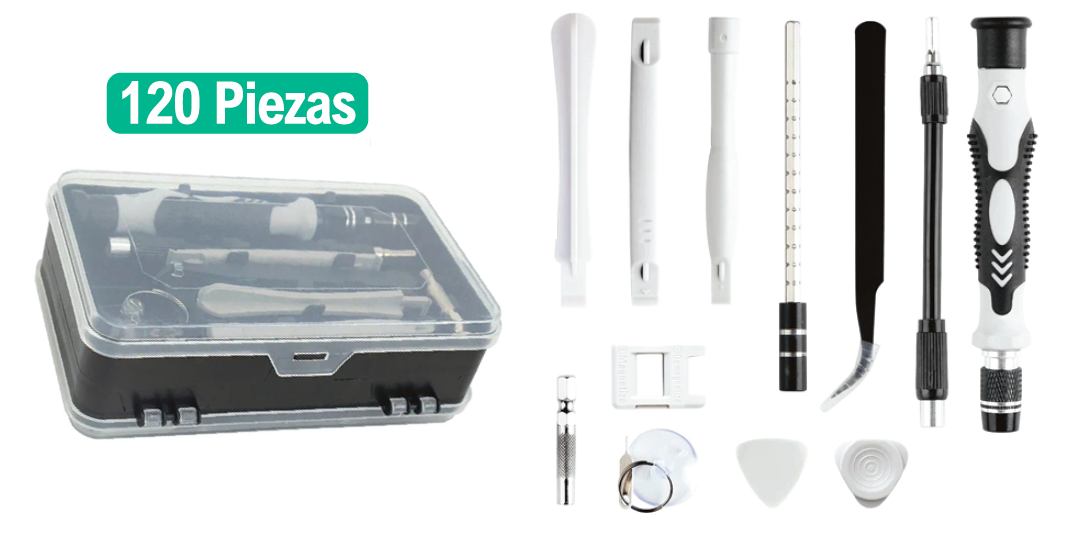 Kit de destornilladores de precisión, 120 piezas