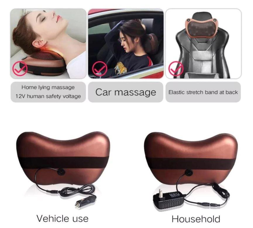 Cojín de masaje shiatsu con calor para cuello y espalda