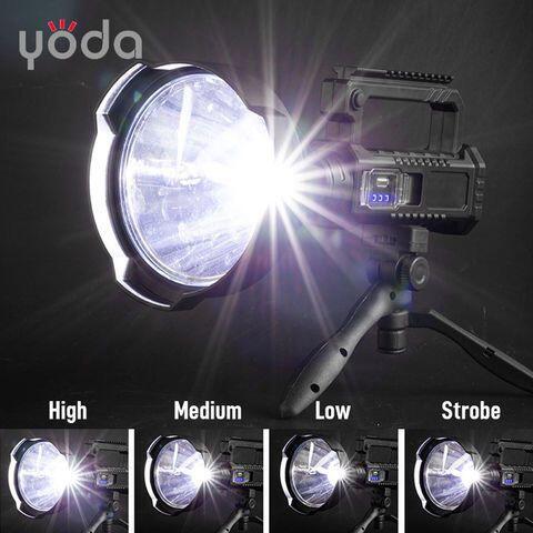 Linterna LED potente con trípode