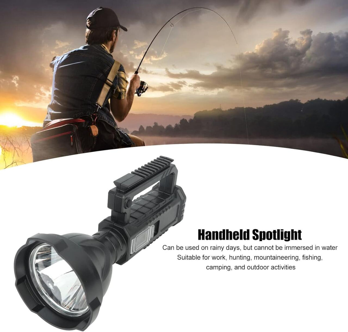 Linterna LED potente con trípode