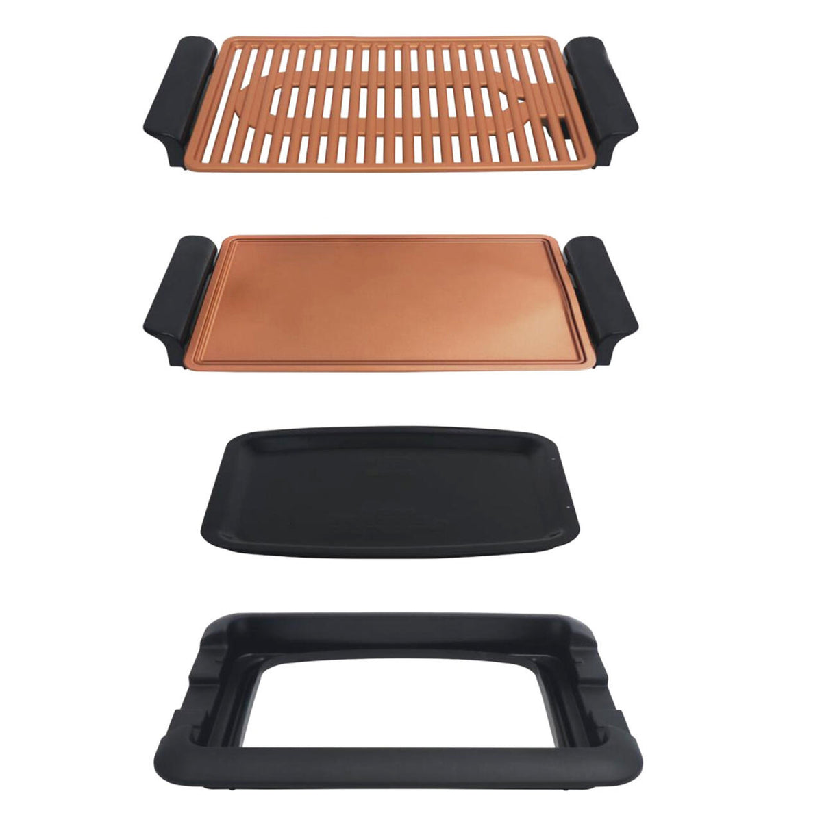 Grill eléctrico sin humo, parrilla y plancha