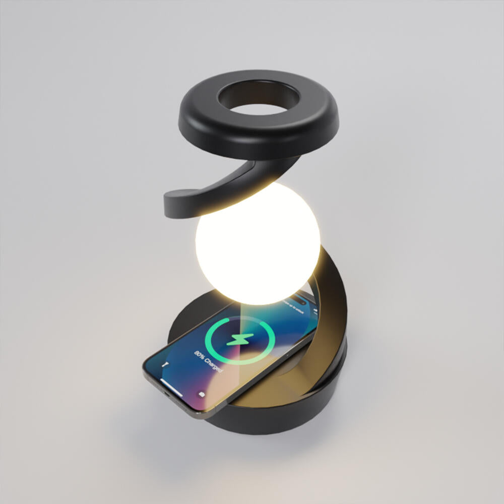 Lámpara luna levitante con cargador inalámbrico