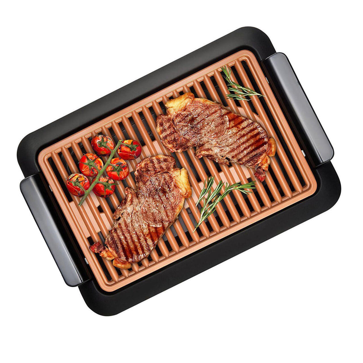Grill eléctrico sin humo, parrilla y plancha