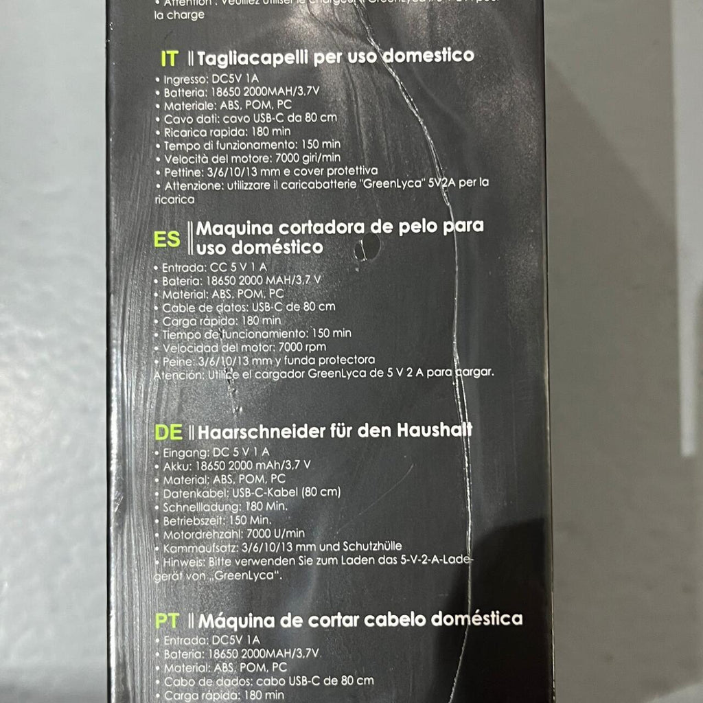 Máquina cortapelo profesional con batería de 2000 mAh