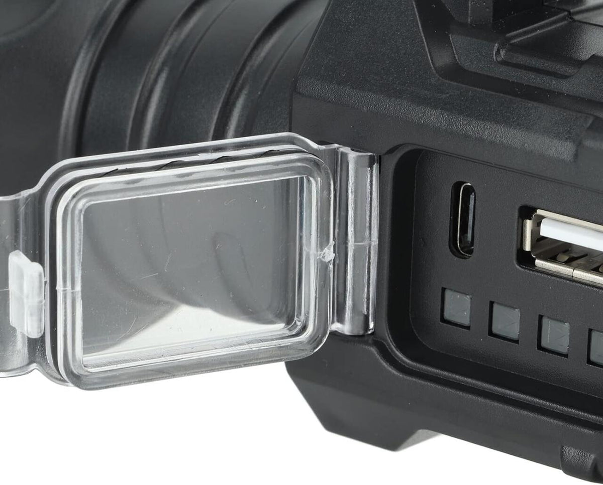 Linterna LED potente con trípode
